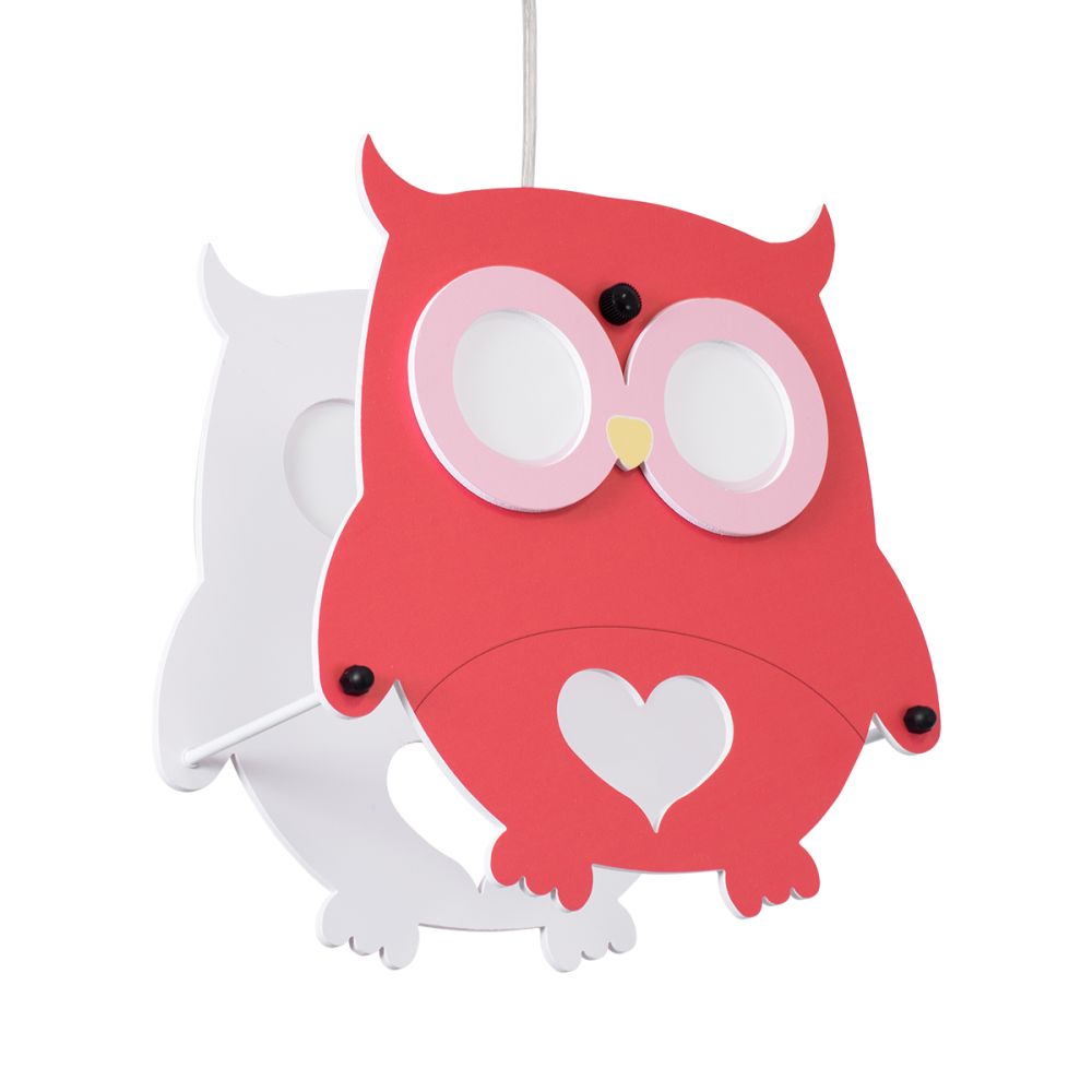 GLOBOSTAR® OWL 61576 Παιδικό Κρεμαστό Φωτιστικό Οροφής με Ντουί 1 x E27 AC 220-240V IP20 - Πολύχρωμο - Μ29.5 x Π15.5 x Υ30.5cm