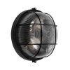GLOBOSTAR® BOATLIGHT 61589 Vintage Φωτιστικό Καραβοχελώνα Τοίχου & Οροφής με Ντουί 2 x E27 AC 220-240V Αδιάβροχο IP65 - Μαύρο Ματ - Μ24 x Π24 x Υ11cm