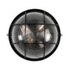 GLOBOSTAR® BOATLIGHT 61589 Vintage Φωτιστικό Καραβοχελώνα Τοίχου & Οροφής με Ντουί 2 x E27 AC 220-240V Αδιάβροχο IP65 - Μαύρο Ματ - Μ24 x Π24 x Υ11cm