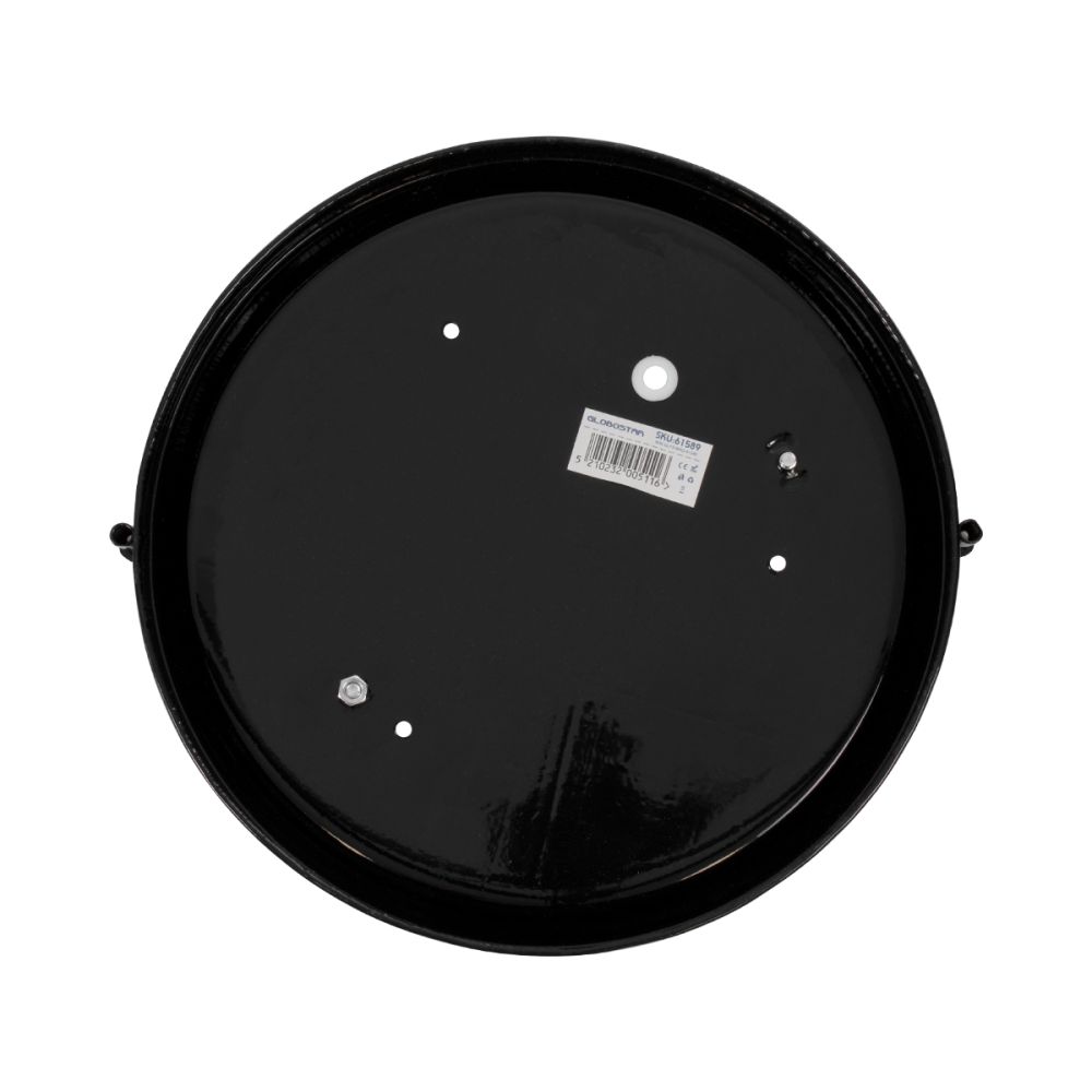 GLOBOSTAR® BOATLIGHT 61589 Vintage Φωτιστικό Καραβοχελώνα Τοίχου & Οροφής με Ντουί 2 x E27 AC 220-240V Αδιάβροχο IP65 - Μαύρο Ματ - Μ24 x Π24 x Υ11cm