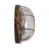 GLOBOSTAR® BOATLIGHT 61590 Vintage Φωτιστικό Καραβοχελώνα Τοίχου & Οροφής με Ντουί 2 x E27 AC 220-240V Αδιάβροχο IP65 - Χάλκινο Παλαιωμένο Εφέ Σκουριάς Ματ - Μ24 x Π24 x Υ11cm