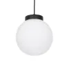GLOBOSTAR® AGROS 61591 Μοντέρνο Κρεμαστό Φωτιστικό Οροφής με Ντουί 1 x E27 AC 220-240V Αδιάβροχο IP65 - Λευκό & Μαύρο - Μ20 x Π20 x Υ22cm
