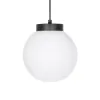 GLOBOSTAR® AGROS 61591 Μοντέρνο Κρεμαστό Φωτιστικό Οροφής με Ντουί 1 x E27 AC 220-240V Αδιάβροχο IP65 - Λευκό & Μαύρο - Μ20 x Π20 x Υ22cm