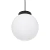 GLOBOSTAR® AGROS 61591 Μοντέρνο Κρεμαστό Φωτιστικό Οροφής με Ντουί 1 x E27 AC 220-240V Αδιάβροχο IP65 - Λευκό & Μαύρο - Μ20 x Π20 x Υ22cm