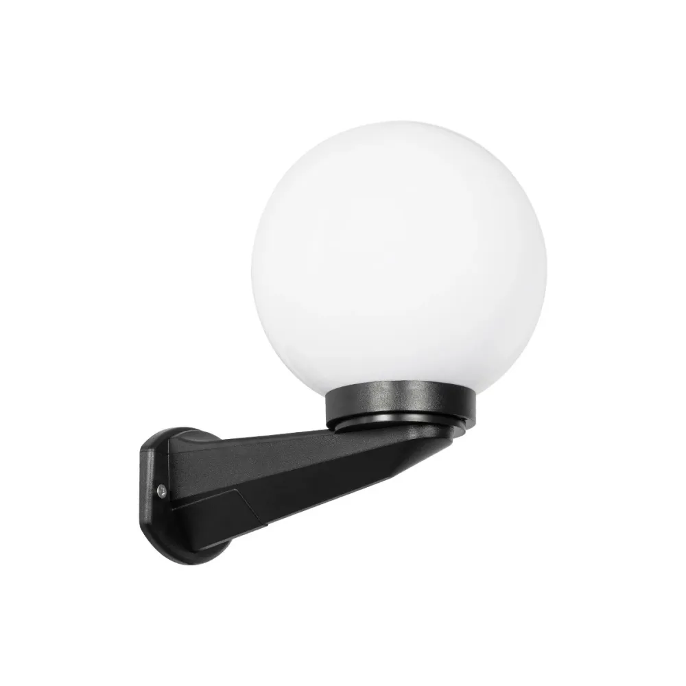 GLOBOSTAR® AGROS 61592 Μοντέρνο Φωτιστικό Τοίχου - Απλίκα με Ντουί 1 x E27 AC 220-240V Αδιάβροχο IP65 - Λευκό & Μάυρο - Μ20 x Π20 x Υ30cm