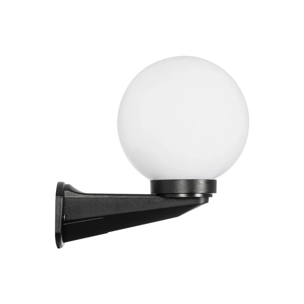 GLOBOSTAR® AGROS 61592 Μοντέρνο Φωτιστικό Τοίχου - Απλίκα με Ντουί 1 x E27 AC 220-240V Αδιάβροχο IP65 - Λευκό & Μάυρο - Μ20 x Π20 x Υ30cm