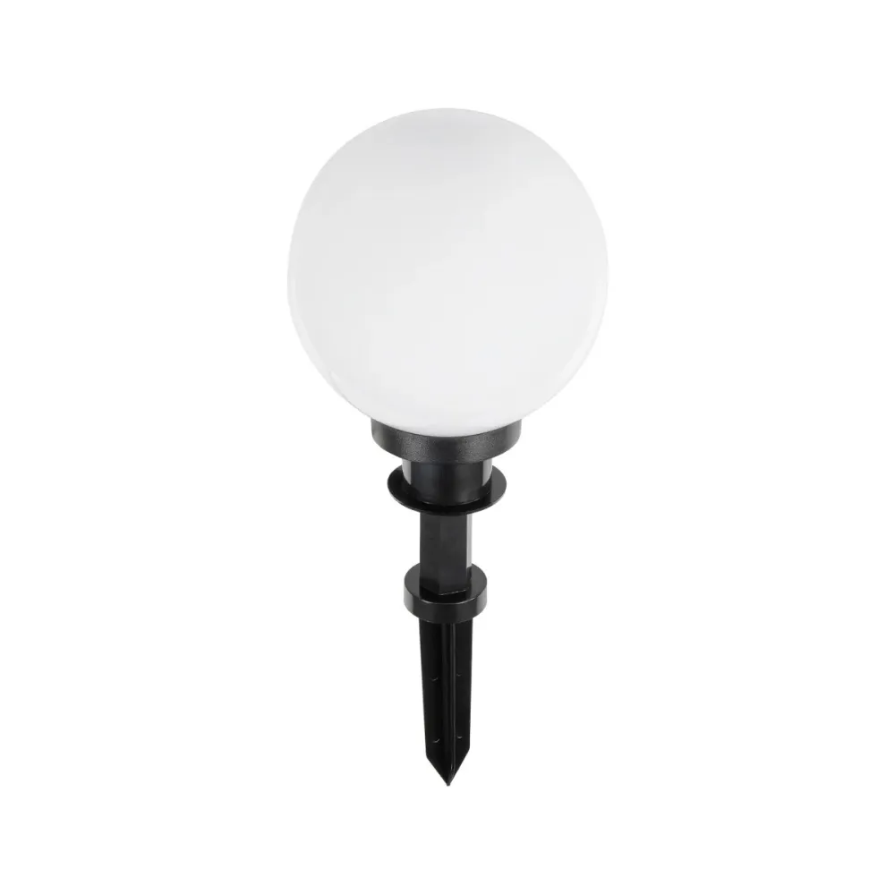GLOBOSTAR® AGROS 61593 Φωτιστικό Κήπου / Καρφωτό με Ντουί 1 x E27 AC 220-240V Αδιάβροχο IP65 - Λευκό & Μάυρο - Μ20 x Π20 x Υ54cm