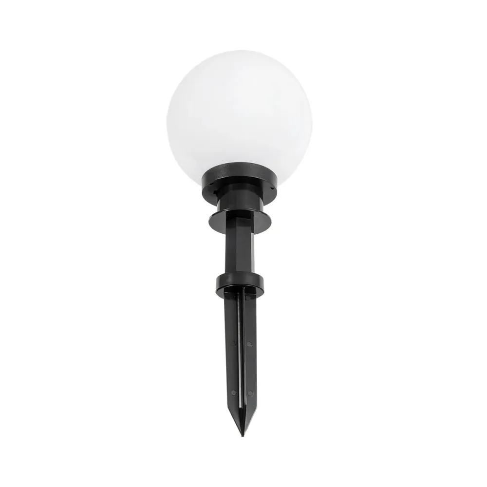 GLOBOSTAR® AGROS 61593 Φωτιστικό Κήπου / Καρφωτό με Ντουί 1 x E27 AC 220-240V Αδιάβροχο IP65 - Λευκό & Μάυρο - Μ20 x Π20 x Υ54cm