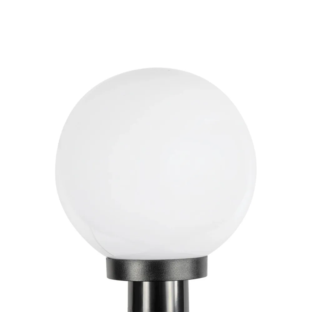GLOBOSTAR® AGROS 61593 Φωτιστικό Κήπου / Καρφωτό με Ντουί 1 x E27 AC 220-240V Αδιάβροχο IP65 - Λευκό & Μάυρο - Μ20 x Π20 x Υ54cm