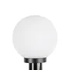 GLOBOSTAR® AGROS 61593 Φωτιστικό Κήπου / Καρφωτό με Ντουί 1 x E27 AC 220-240V Αδιάβροχο IP65 - Λευκό & Μάυρο - Μ20 x Π20 x Υ54cm
