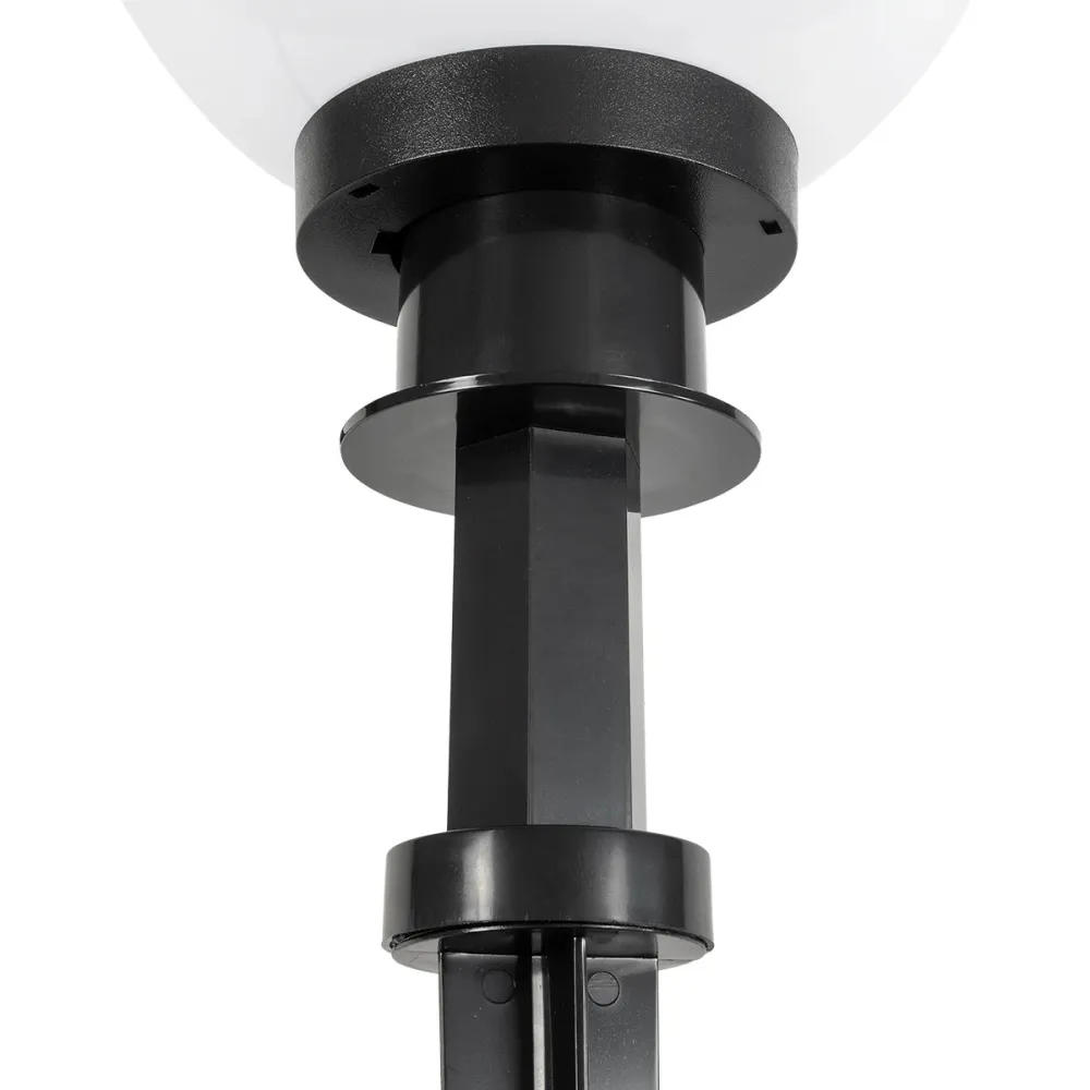 GLOBOSTAR® AGROS 61593 Φωτιστικό Κήπου / Καρφωτό με Ντουί 1 x E27 AC 220-240V Αδιάβροχο IP65 - Λευκό & Μάυρο - Μ20 x Π20 x Υ54cm