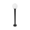 GLOBOSTAR® AGROS 61596 Φωτιστικό Κολωνάκι Κήπου με Ντουί 1 x E27 AC 220-240V Αδιάβροχο IP65 - Λευκό & Μάυρο - Μ20 x Π20 x Υ100cm