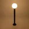 GLOBOSTAR® AGROS 61596 Φωτιστικό Κολωνάκι Κήπου με Ντουί 1 x E27 AC 220-240V Αδιάβροχο IP65 - Λευκό & Μάυρο - Μ20 x Π20 x Υ100cm