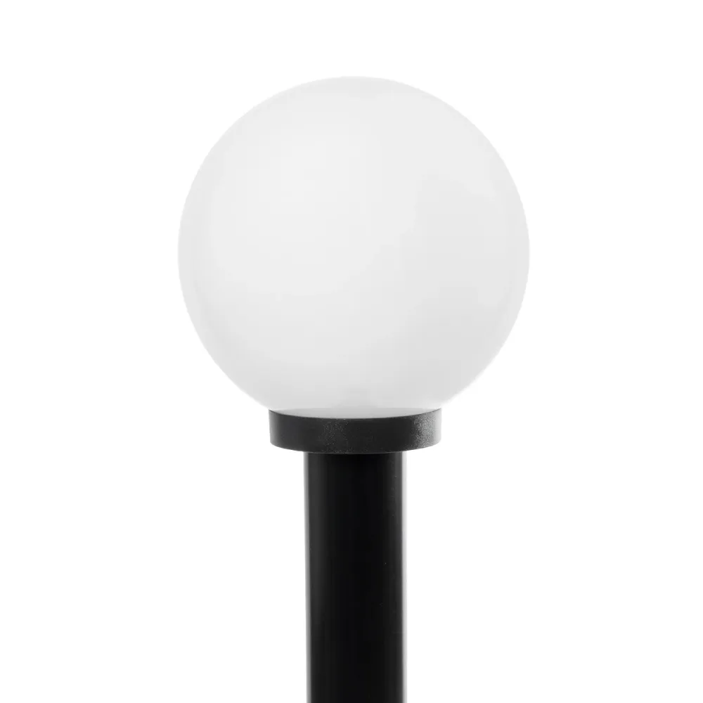 GLOBOSTAR® AGROS 61596 Φωτιστικό Κολωνάκι Κήπου με Ντουί 1 x E27 AC 220-240V Αδιάβροχο IP65 - Λευκό & Μάυρο - Μ20 x Π20 x Υ100cm