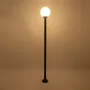 GLOBOSTAR® AGROS 61597 Φωτιστικό Κολωνάκι Κήπου με Ντουί 1 x E27 AC 220-240V Αδιάβροχο IP65 - Λευκό & Μάυρο - Μ30 x Π30 x Υ240cm