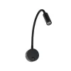 GLOBOSTAR® GOOSE 61690 Μοντέρνο Φωτιστικό Τοίχου - Απλίκα Ξενοδοχείου Reading Light LED 3W 300lm 36° AC 220-240V IP20 Θερμό Λευκό 2700K - CREE XPE Chip & TÜV SÜD Driver - Μαύρο Ματ - Μ6.5 x Π15 x Υ24.5cm - 3 Χρόνια Εγγύηση
