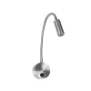 GLOBOSTAR® GOOSE 61691 Μοντέρνο Φωτιστικό Τοίχου - Απλίκα Ξενοδοχείου Reading Light LED 3W 300lm 36° AC 220-240V IP20 Θερμό Λευκό 2700K - CREE XPE Chip & TÜV SÜD Driver - Νίκελ Βούρτσας - Μ6.5 x Π15 x Υ24.5cm - 3 Χρόνια Εγγύηση