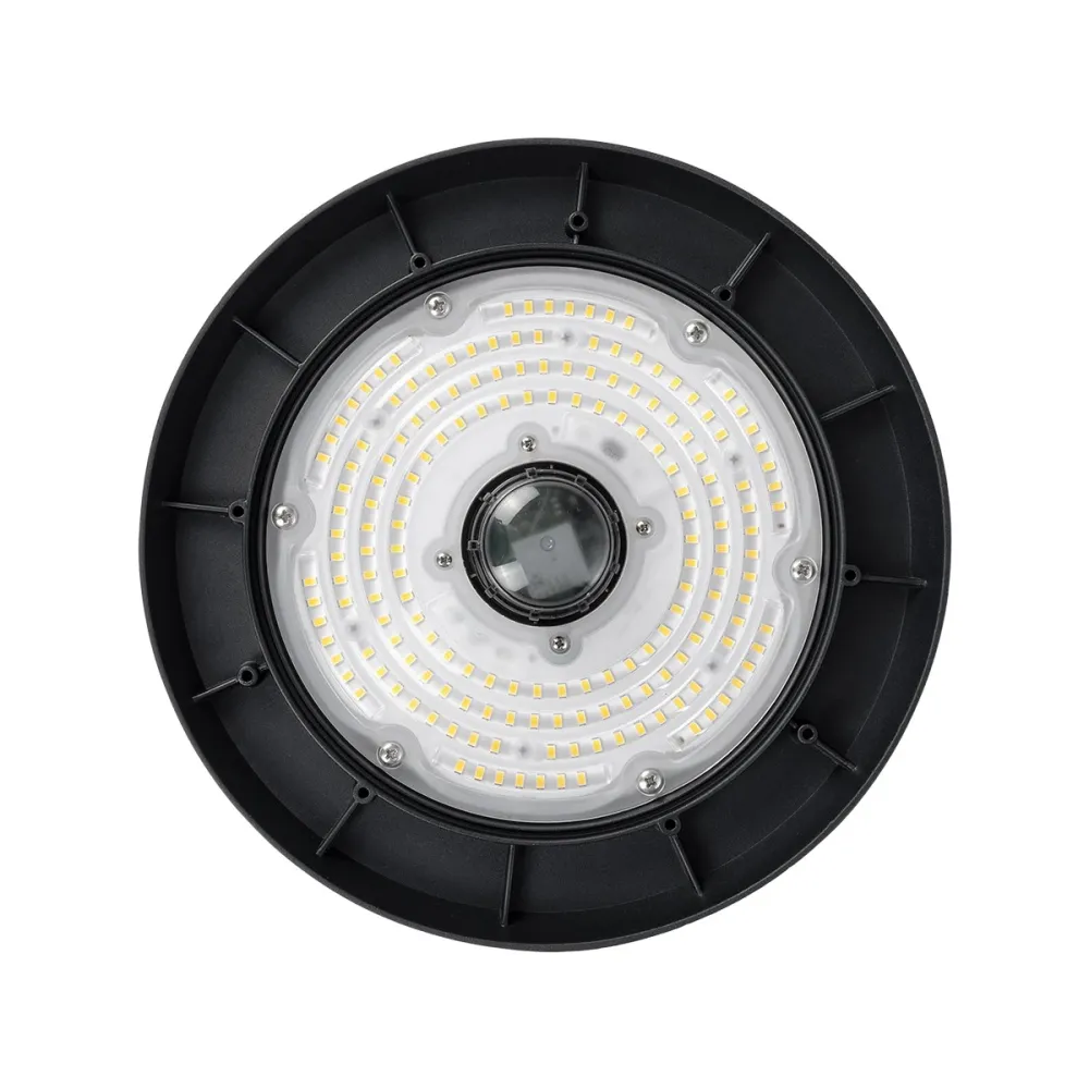 GLOBOSTAR® INDUSTRY 61704 Βιομηχανικό Φωτιστικό Καμπάνα High Bay UFO Τεχνολογίας Smart Group Linkable Control System 2.4Ghz με Αισθητήρα Κίνησης Microwave LED 100W 15000lm SDCM<5 90° AC 85-265V Αδιάβροχο IP65 IK08 Φυσικό Λευκό 5000K - 175 x Sanan Opto 