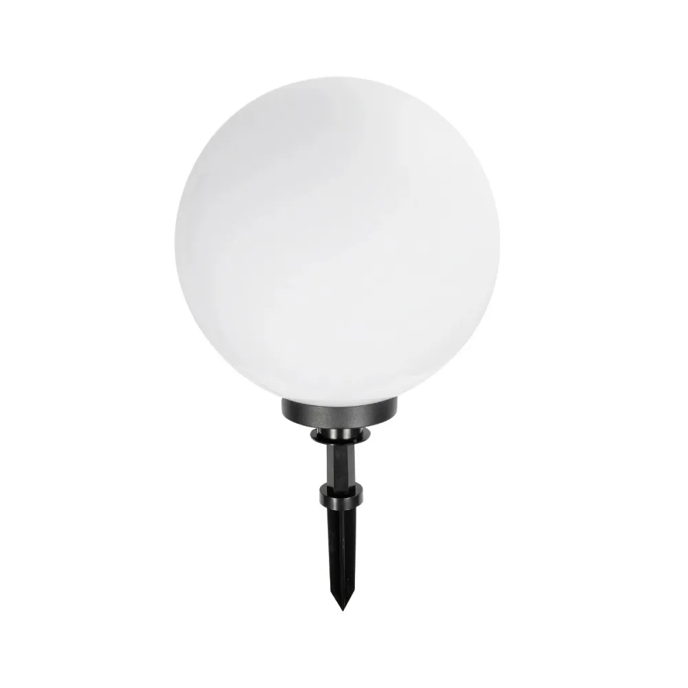 GLOBOSTAR® AGROS 61709 Φωτιστικό Κήπου / Καρφωτό με Ντουί 1 x E27 AC 220-240V Αδιάβροχο IP65 - Λευκό & Μάυρο - Μ40 x Π40 x Υ74cm