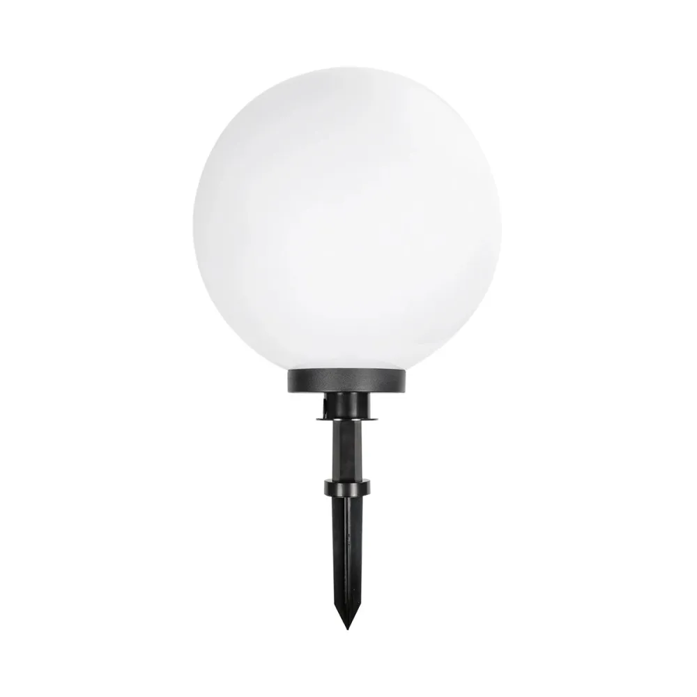 GLOBOSTAR® AGROS 61709 Φωτιστικό Κήπου / Καρφωτό με Ντουί 1 x E27 AC 220-240V Αδιάβροχο IP65 - Λευκό & Μάυρο - Μ40 x Π40 x Υ74cm