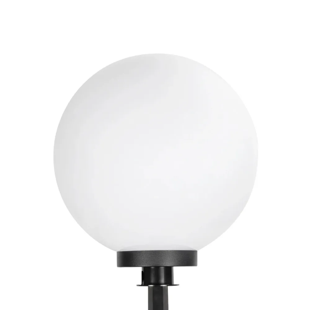 GLOBOSTAR® AGROS 61709 Φωτιστικό Κήπου / Καρφωτό με Ντουί 1 x E27 AC 220-240V Αδιάβροχο IP65 - Λευκό & Μάυρο - Μ40 x Π40 x Υ74cm