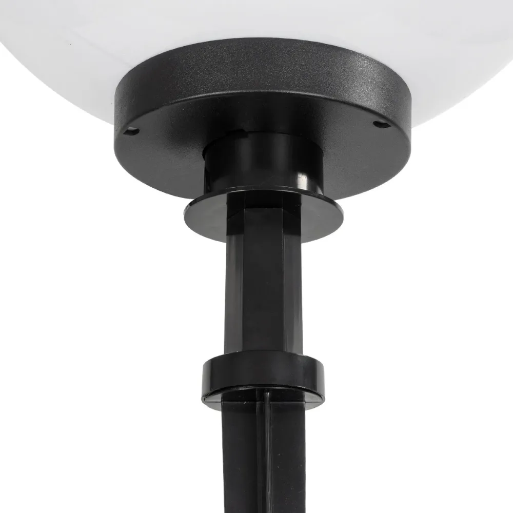 GLOBOSTAR® AGROS 61709 Φωτιστικό Κήπου / Καρφωτό με Ντουί 1 x E27 AC 220-240V Αδιάβροχο IP65 - Λευκό & Μάυρο - Μ40 x Π40 x Υ74cm
