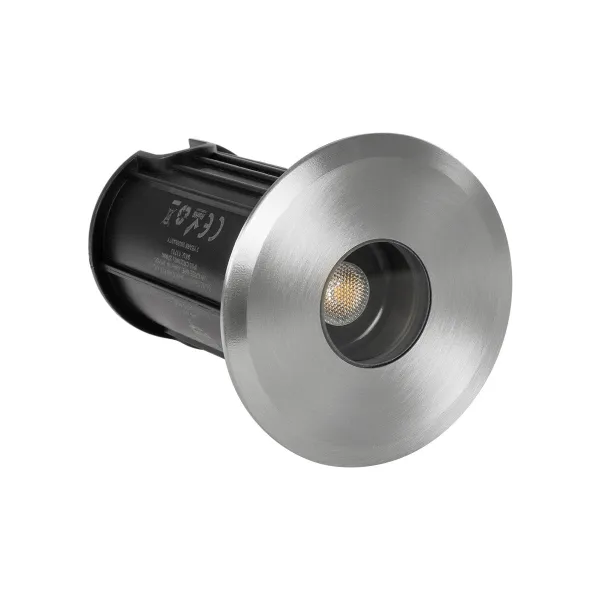 GLOBOSTAR® POOLIFY 61713 Υποβρύχιο Χωνευτό Σποτ για Σιντριβάνια/Πισίνες LED 3W 360lm 30° DC 24V Αδιάβροχο IP68 Θερμό Λευκό 2700K Dimmable - CREE XPE - Ανοξείδωτο Ατσάλι 316 & Tempered Glass - 1m VDE Rubber Καλώδιο - Φ6.5 x Υ8cm / Q5.2cm - 3 Χρόνια Εγγ