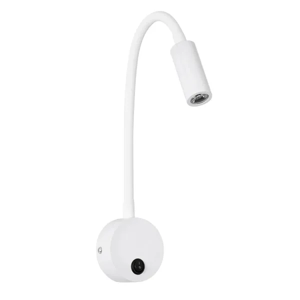 GLOBOSTAR® GOOSE 61688 Μοντέρνο Φωτιστικό Τοίχου - Απλίκα Ξενοδοχείου Reading Light LED 3W 300lm 36° AC 220-240V IP20 Θερμό Λευκό 2700K - CREE XPE Chip & TÜV SÜD Driver - Λευκό Ματ - Μ6.5 x Π15 x Υ24.5cm - 3 Χρόνια Εγγύηση