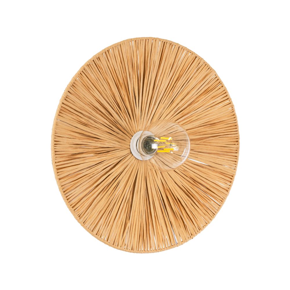 GLOBOSTAR® COLOMBO 02277 Boho Φωτιστικό Τοίχου - Απλίκα με Ντουί 1 x E27 AC 220-240V IP20 - Μπεζ - Μ40 x Π40 x Υ9cm