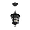 GLOBOSTAR® ZARDIN 203-0204 Vintage Φωτιστικό Οροφής με Ντουί 1 x E27 AC 220-240V IP44 - Μαύρο - Μ17 x Π17 x Υ42cm
