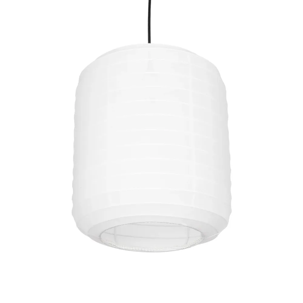 GLOBOSTAR® ROMINA 62000 Μοντέρνο Κρεμαστό Φωτιστικό Οροφής με Ντουί 1 x E27 AC 220-240V IP20 - Λευκό - Μ30 x Π30 x Υ37cm