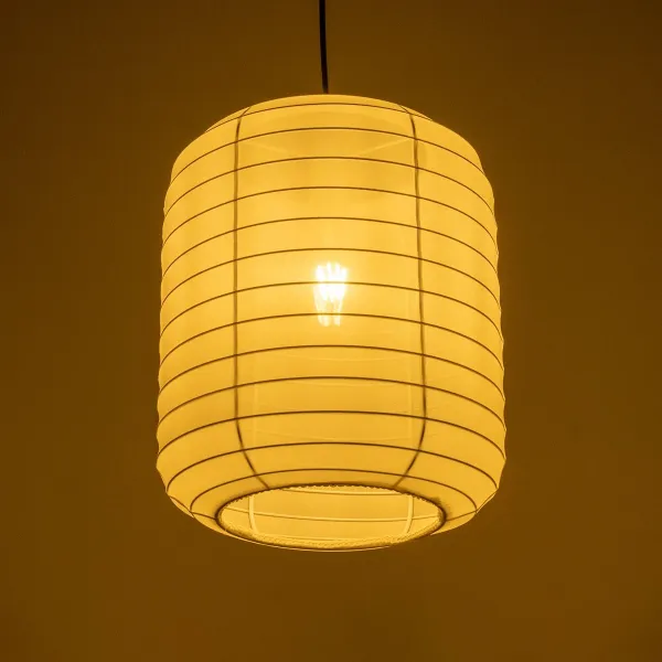 GLOBOSTAR® ROMINA 62000 Μοντέρνο Κρεμαστό Φωτιστικό Οροφής με Ντουί 1 x E27 AC 220-240V IP20 - Λευκό - Μ30 x Π30 x Υ35cm