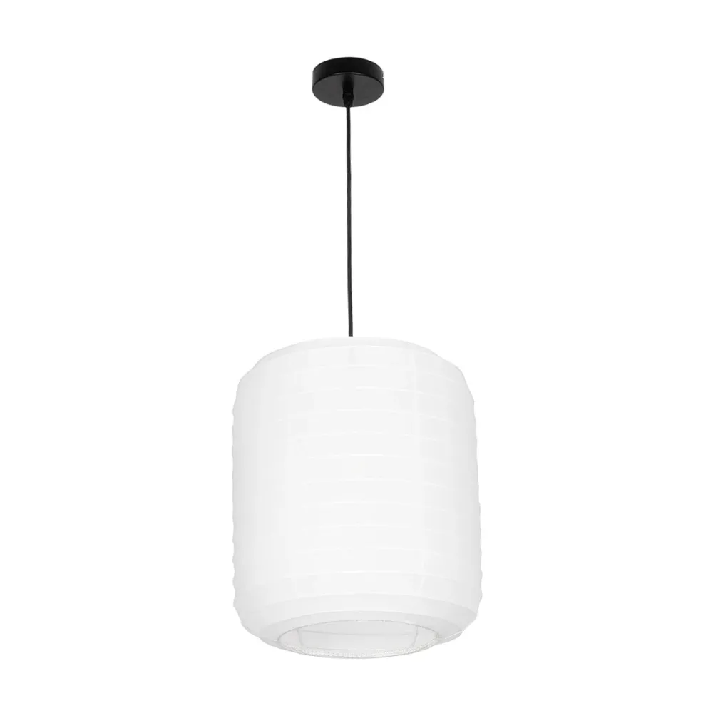 GLOBOSTAR® ROMINA 62000 Μοντέρνο Κρεμαστό Φωτιστικό Οροφής με Ντουί 1 x E27 AC 220-240V IP20 - Λευκό - Μ30 x Π30 x Υ37cm