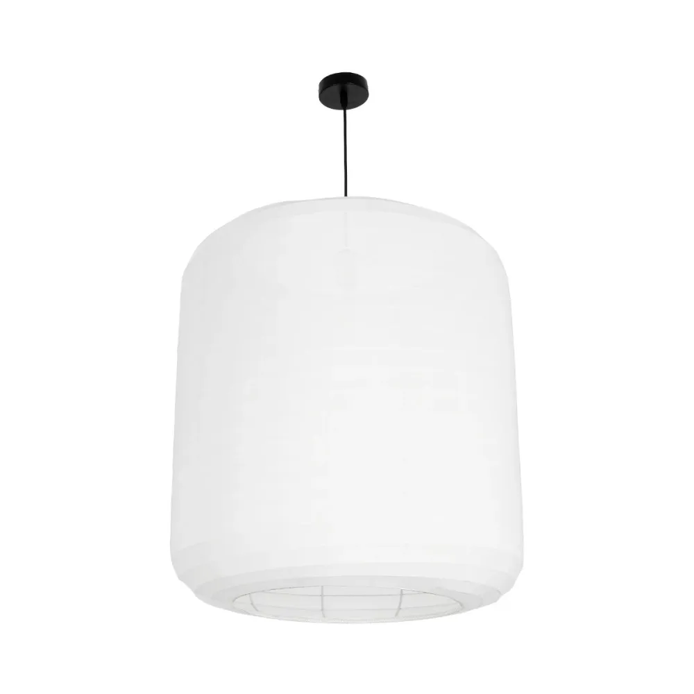 GLOBOSTAR® ROMINA 62001 Μοντέρνο Κρεμαστό Φωτιστικό Οροφής με Ντουί 1 x E27 AC 220-240V IP20 - Λευκό - Μ60 x Π60 x Υ65cm