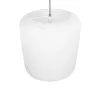 GLOBOSTAR® ROMINA 62001 Μοντέρνο Κρεμαστό Φωτιστικό Οροφής με Ντουί 1 x E27 AC 220-240V IP20 - Λευκό - Μ60 x Π60 x Υ65cm