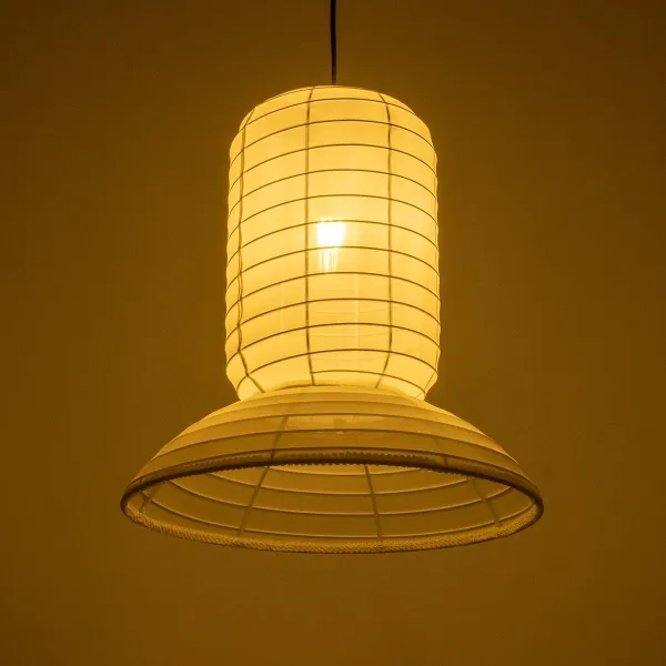 GLOBOSTAR® ROMINA 62002 Μοντέρνο Κρεμαστό Φωτιστικό Οροφής με Ντουί 1 x E27 AC 220-240V IP20 - Λευκό - Μ40 x Π40 x Υ28cm