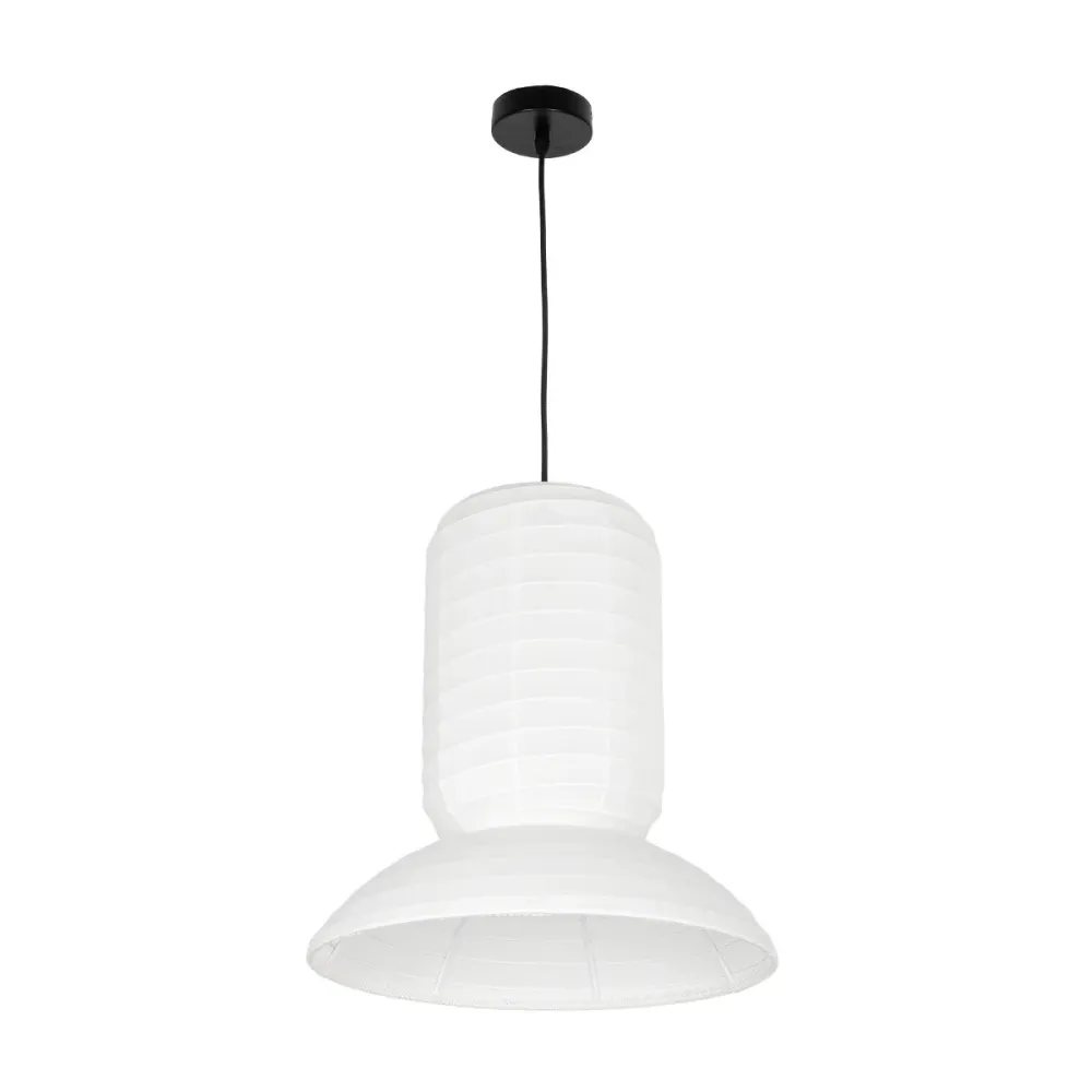 GLOBOSTAR® ROMINA 62002 Μοντέρνο Κρεμαστό Φωτιστικό Οροφής με Ντουί 1 x E27 AC 220-240V IP20 - Λευκό - Μ40 x Π40 x Υ42.5cm