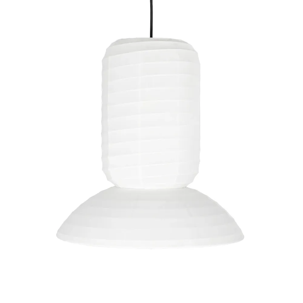 GLOBOSTAR® ROMINA 62002 Μοντέρνο Κρεμαστό Φωτιστικό Οροφής με Ντουί 1 x E27 AC 220-240V IP20 - Λευκό - Μ40 x Π40 x Υ42.5cm
