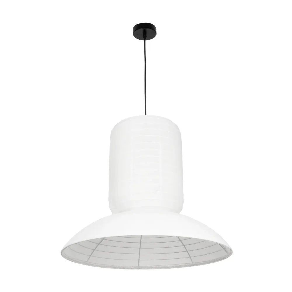 GLOBOSTAR® ROMINA 62003 Μοντέρνο Κρεμαστό Φωτιστικό Οροφής με Ντουί 1 x E27 AC 220-240V IP20 - Λευκό - Μ60 x Π60 x Υ51cm