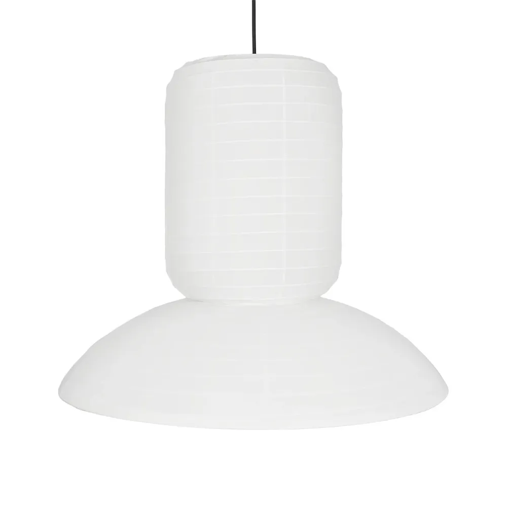GLOBOSTAR® ROMINA 62003 Μοντέρνο Κρεμαστό Φωτιστικό Οροφής με Ντουί 1 x E27 AC 220-240V IP20 - Λευκό - Μ60 x Π60 x Υ51cm