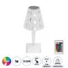 GLOBOSTAR® CRYSTAL 62042 Μοντέρνο Επιτραπέζιο Φωτιστικό Πορτατίφ LED 1W 100lm 360° DC 5V USB-C με Επαναφορτιζόμενη Μπαταρία Li-ion 3.7V 1600mAh IP44 Πολύχρωμο RGBW με Χειριστήριο Dimmable - Sanan SMD Chip - Διάφανο - Μ11.5 x Π11.5 x Υ25.5cm - 3 Χρόνια Εγγ