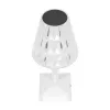 GLOBOSTAR® CRYSTAL 62042 Μοντέρνο Επιτραπέζιο Φωτιστικό Πορτατίφ LED 1W 100lm 360° DC 5V USB-C με Επαναφορτιζόμενη Μπαταρία Li-ion 3.7V 1600mAh IP44 Πολύχρωμο RGBW με Χειριστήριο Dimmable - Sanan SMD Chip - Διάφανο - Μ11.5 x Π11.5 x Υ25.5cm - 3 Χρόνια Εγγ
