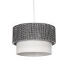 GLOBOSTAR® SISSIE 203-0139 Μοντέρνο Κρεμαστό Φωτιστικό Οροφής με Ντουί 1 x E27 AC 220-240V IP20 - Μαύρο & Λευκό - Μ30 x Π30 x Υ23cm