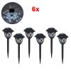 GloboStar® 85703 ΣΕΤ 6 Τεμαχίων Αυτόνομα Ηλιακά Φωτιστικά LED SMD 1W 100lm με Ενσωματωμένη Μπαταρία 600mAh - Φωτοβολταϊκό Πάνελ με Αισθητήρα Ημέρας-Νύχτας Αδιάβροχο IP65 Φανάρι Κήπου Τετράγωνο Ψυχρό Λευκό 6000K
