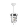 GLOBOSTAR® ZARDIN 203-0237 Vintage Φωτιστικό Οροφής με Ντουί 1 x E27 AC 220-240V IP44 - Λευκό - Μ17 x Π17 x Υ42cm