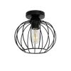 GLOBOSTAR® BITUIN 201-0116 Μοντέρνο Φωτιστικό Οροφής με Ντουί 1 x E27 AC 220-240V IP20 - Μαύρο - Μ21 x Π21 x Υ18cm