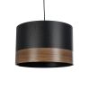 GLOBOSTAR® ZYKLUS 203-0101 Μοντέρνο Κρεμαστό Φωτιστικό Οροφής με Ντουί 1 x E27 AC 220-240V IP20 - Μαύρο & Καφέ - Μ36 x Π36 x Υ25cm