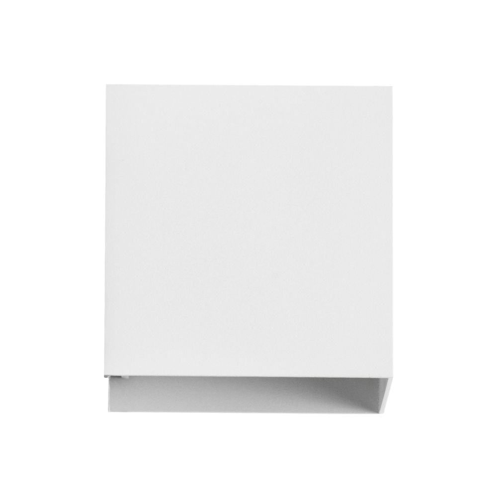 GLOBOSTAR® AXIS-S 60566 Μοντέρνο Φωτιστικό Τοίχου - Απλίκα LED 10W 1250lm 5°/60° AC 220-240V Αδιάβροχο IP65 Ψυχρό Λευκό 6000K - Bridgelux COB Chip & TÜV SÜD Driver - Λευκό Ματ - Μ10 x Π10 x Υ10cm - 5 Χρόνια Εγγύηση