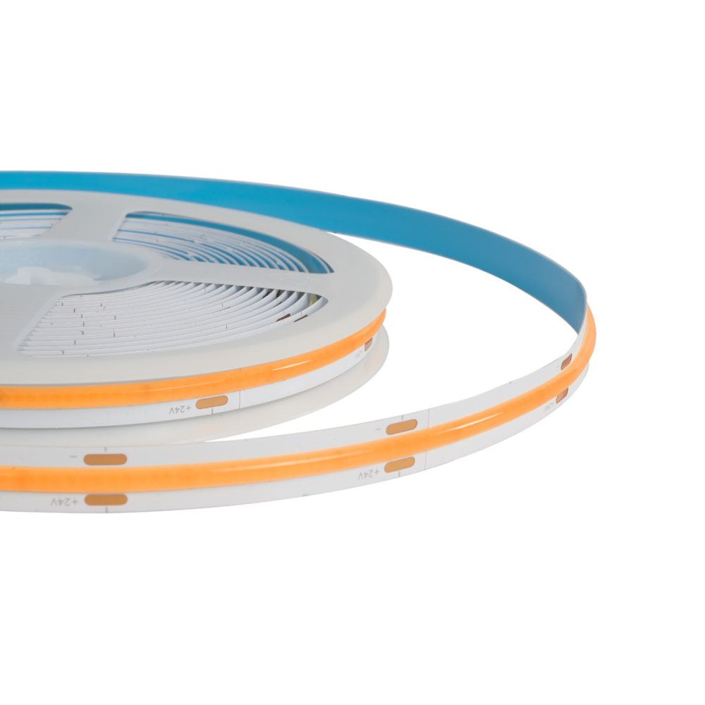 GLOBOSTAR® BEE 70353 Ταινία LED 10W/m 800lm/m 120° DC 24V IP20 528 x COB Chip/m Ultra Θερμό Λευκό 2200K Dimmable - Sanan COB Chip - Μ500 x Π1 x Υ0.2cm - Ρολό 5 Μέτρων - 5 Χρόνια Εγγύηση
