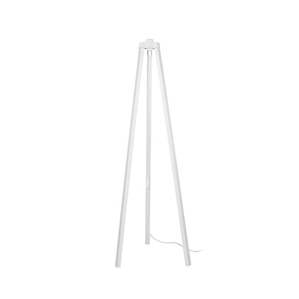 GLOBOSTAR® TRIPOD 203-0259 Μοντέρνο Επιδαπέδιο Φωτιστικό με Ντουί 1 x E27 AC 220-240V IP20 - Λευκό - Μ38 x Π38 x Υ120cm